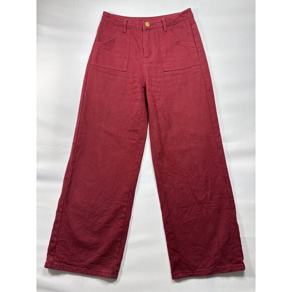 Altar'd State Denim - Altar'd State Women's Wide Leg Red Denim Jeans - Size S (28x28)